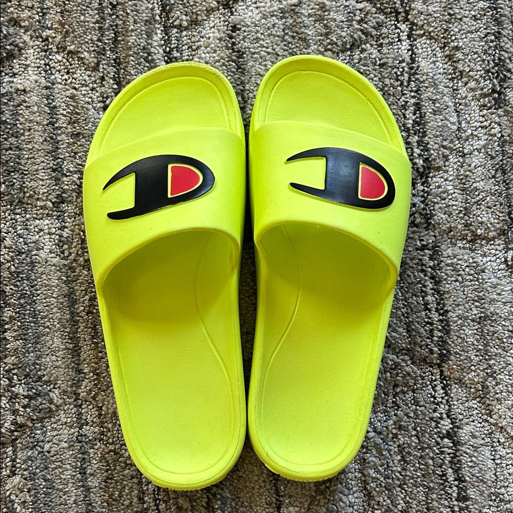 Champion Kids Bright Yellow Slides